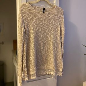 Elon Cream Knit Sweater with Lace Detail